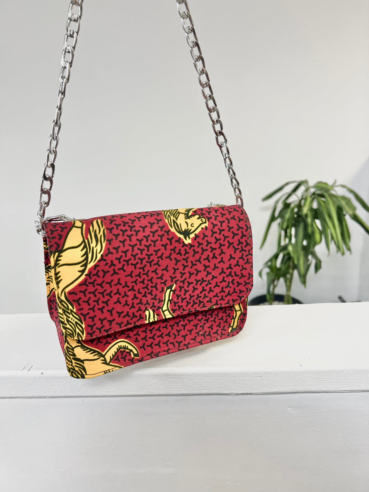 Red and Yellow Crossbody Bag by Liza and Grace