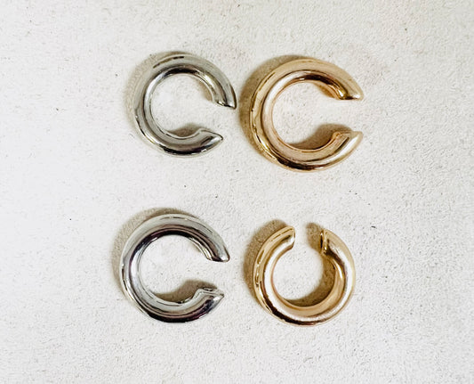 Cuff Earrings Set (Silver, Gold) by Yomi Styling