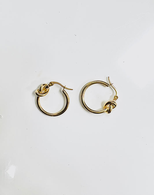 Knotted Hoops (Gold, Silver) by Yomi Styling