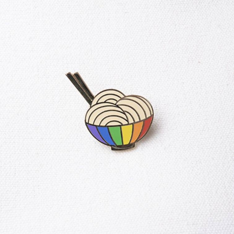 Rainbow Noodle Pins by Muka