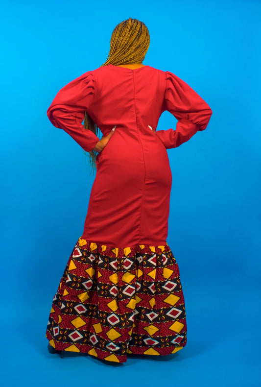 Tene African Print Dress by Grapearl